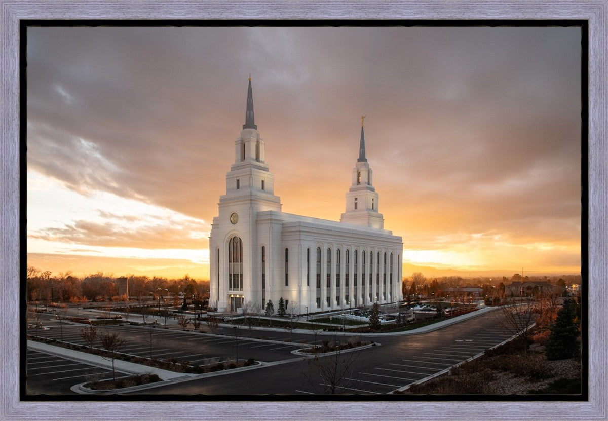 Layton Utah Golden Glow Sunset Gallery Wrap