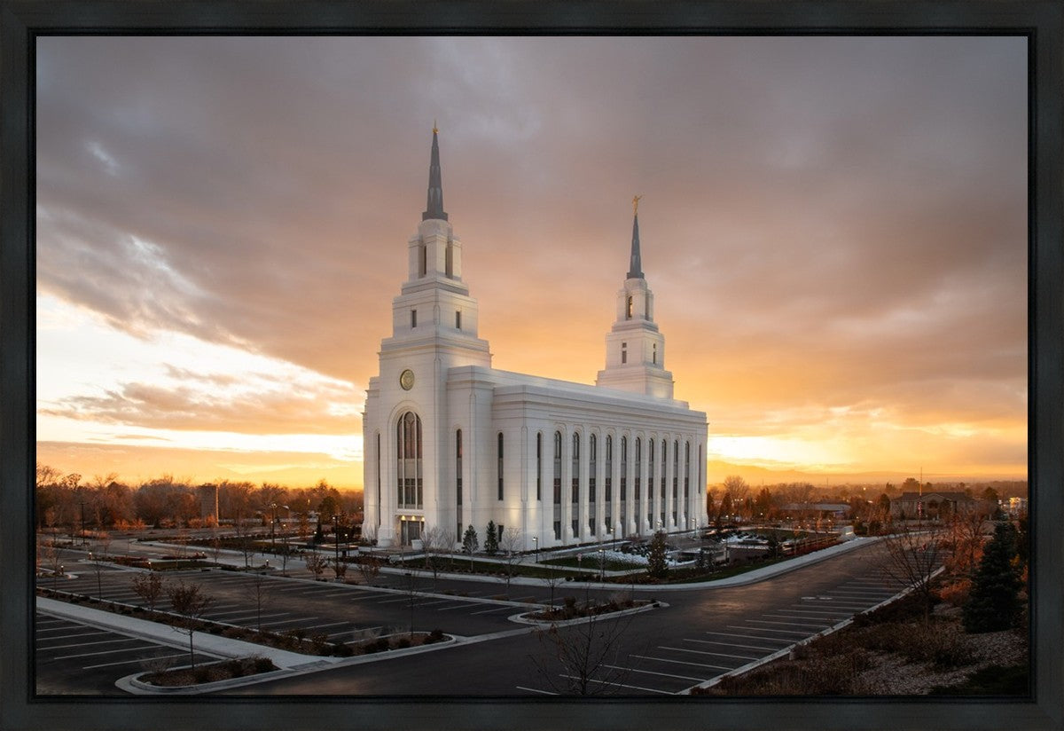 Layton Utah Golden Glow Sunset Gallery Wrap