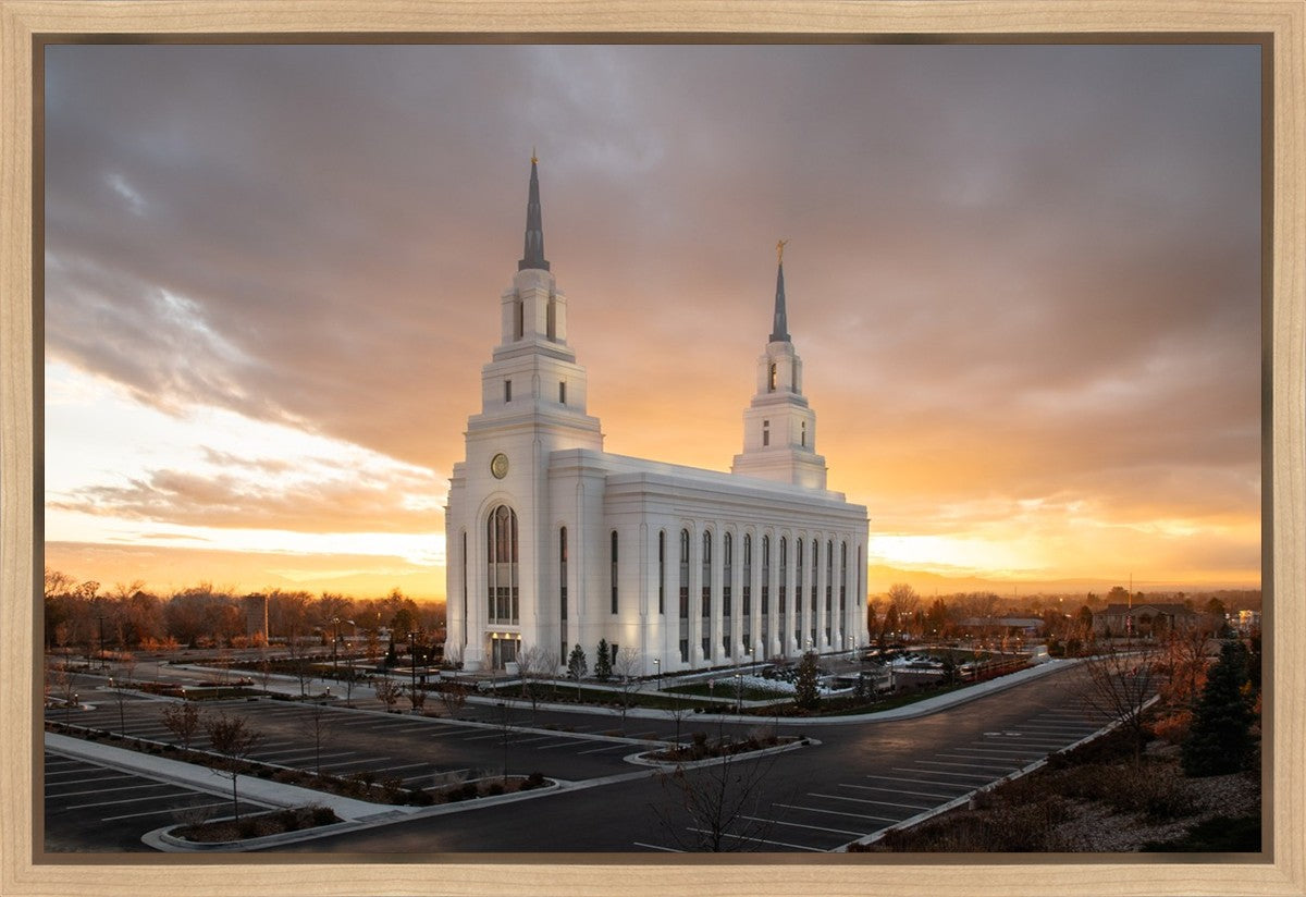 Layton Utah Golden Glow Sunset Gallery Wrap