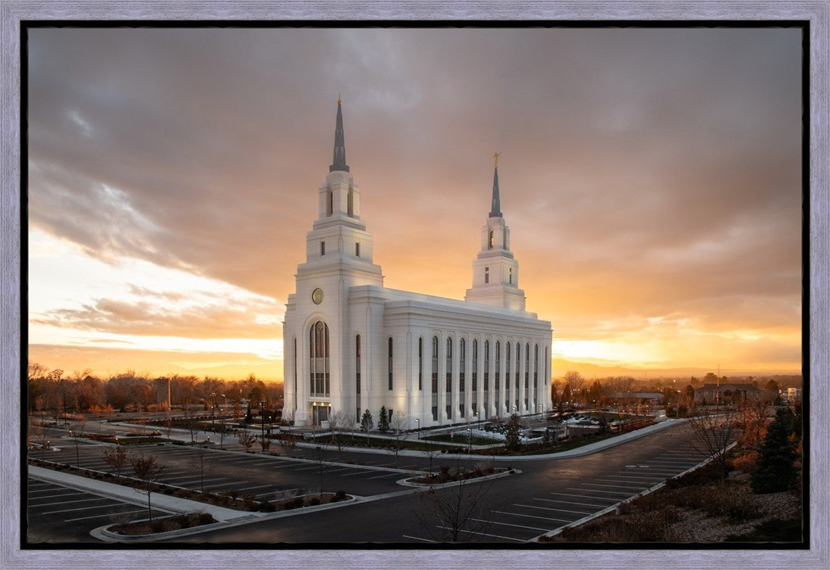 Layton Utah Golden Glow Sunset Gallery Wrap