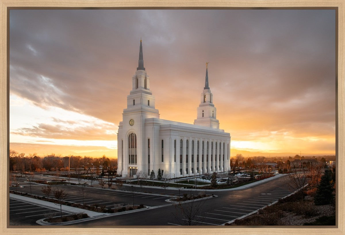 Layton Utah Golden Glow Sunset Gallery Wrap