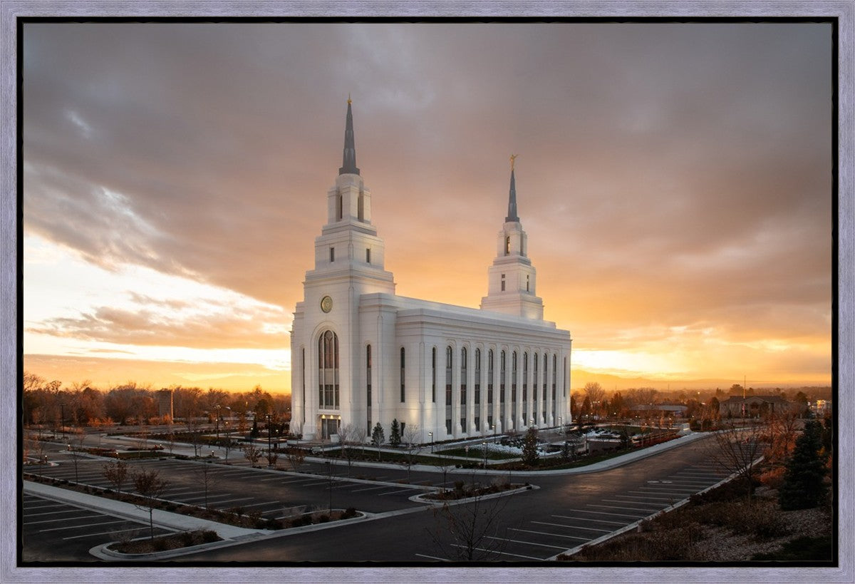 Layton Utah Golden Glow Sunset Gallery Wrap
