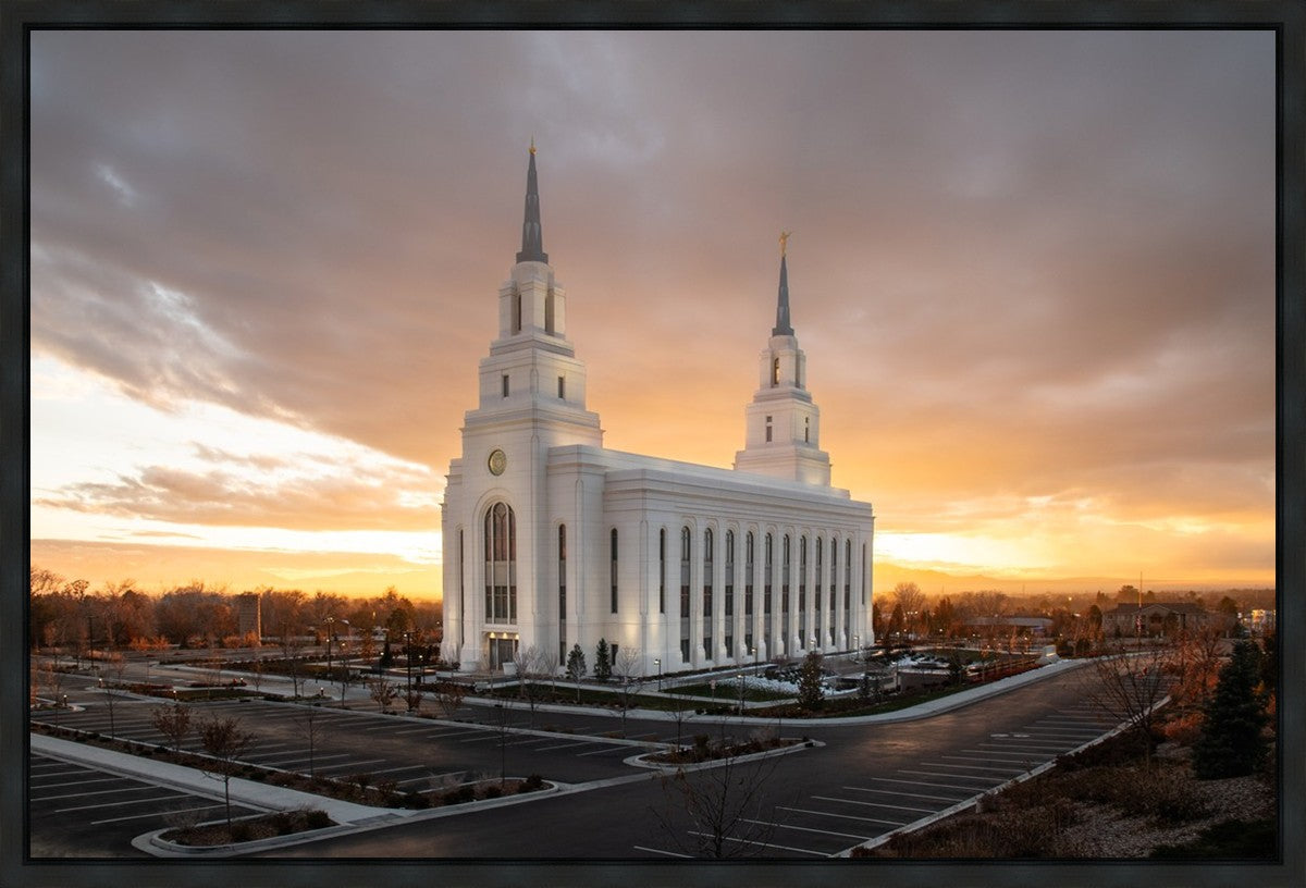 Layton Utah Golden Glow Sunset Gallery Wrap