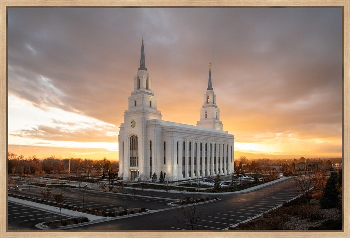 Layton Utah Golden Glow Sunset Gallery Wrap