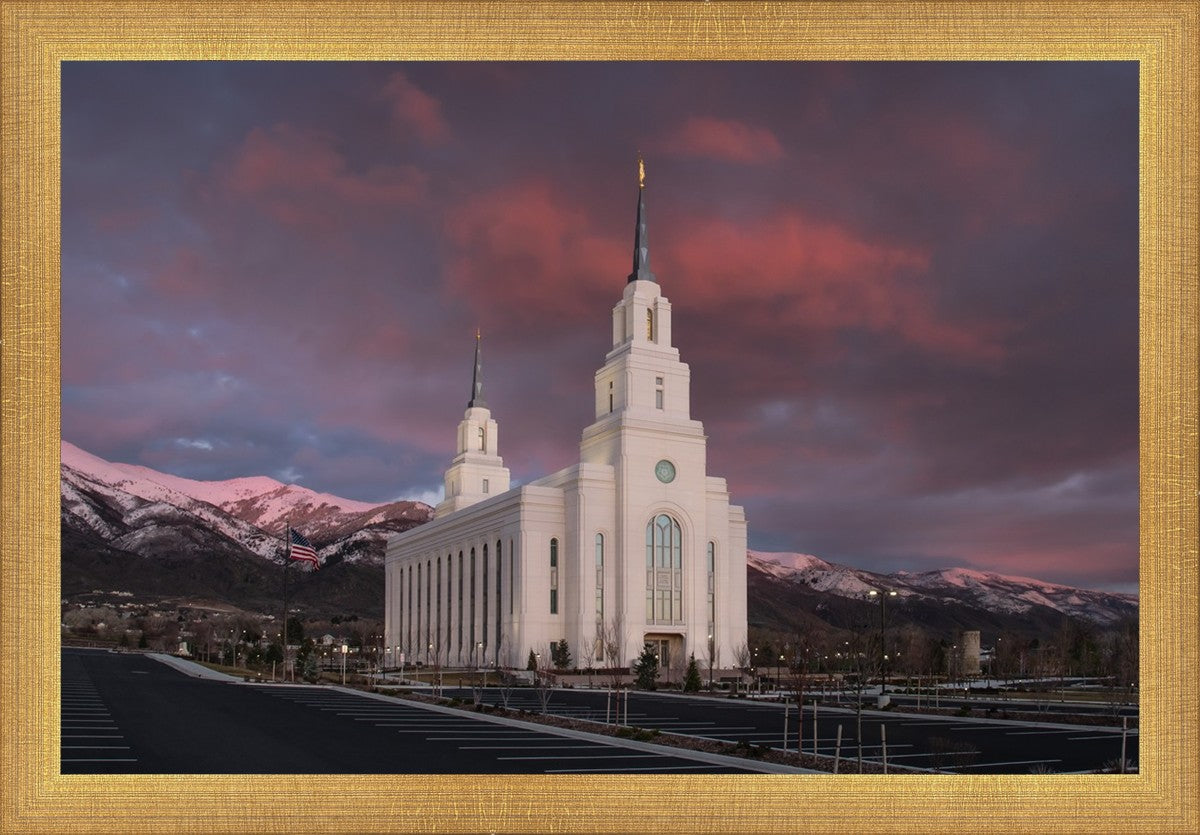 Layton Utah Pink Winter Sunset