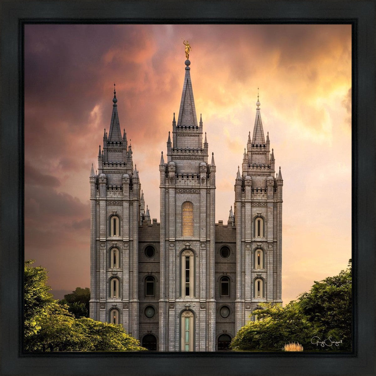Salt Lake Temple Through the Clouds