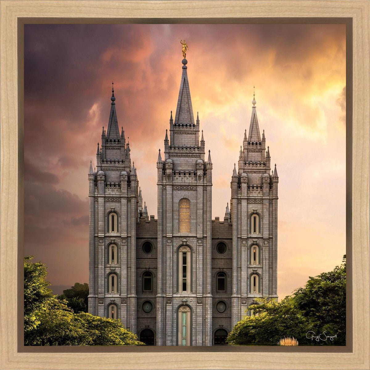 Salt Lake Temple Through the Clouds