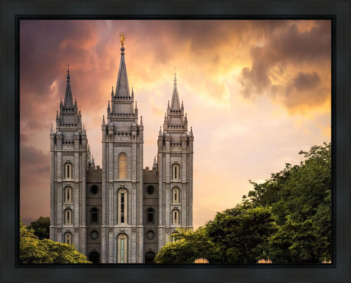 Salt Lake Temple Through the Clouds