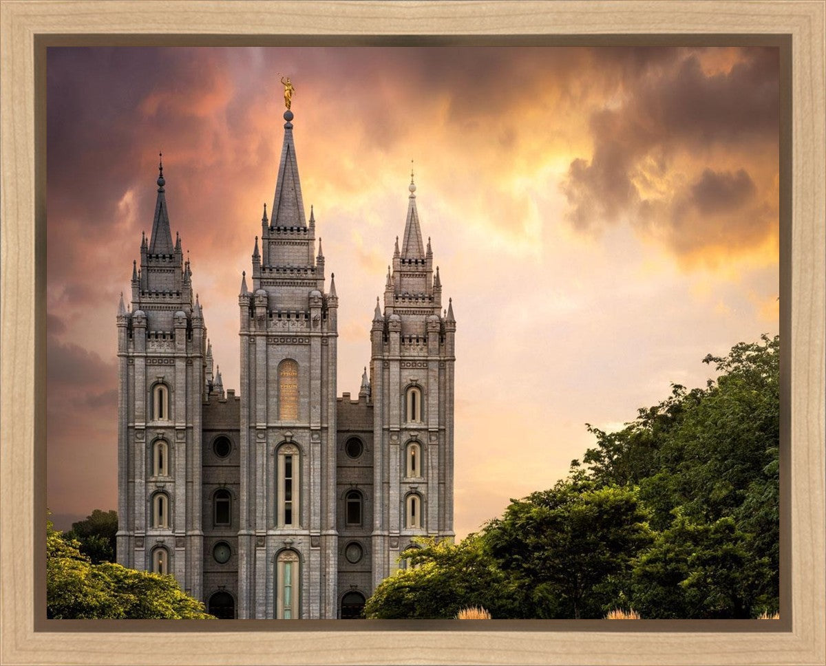 Salt Lake Temple Through the Clouds