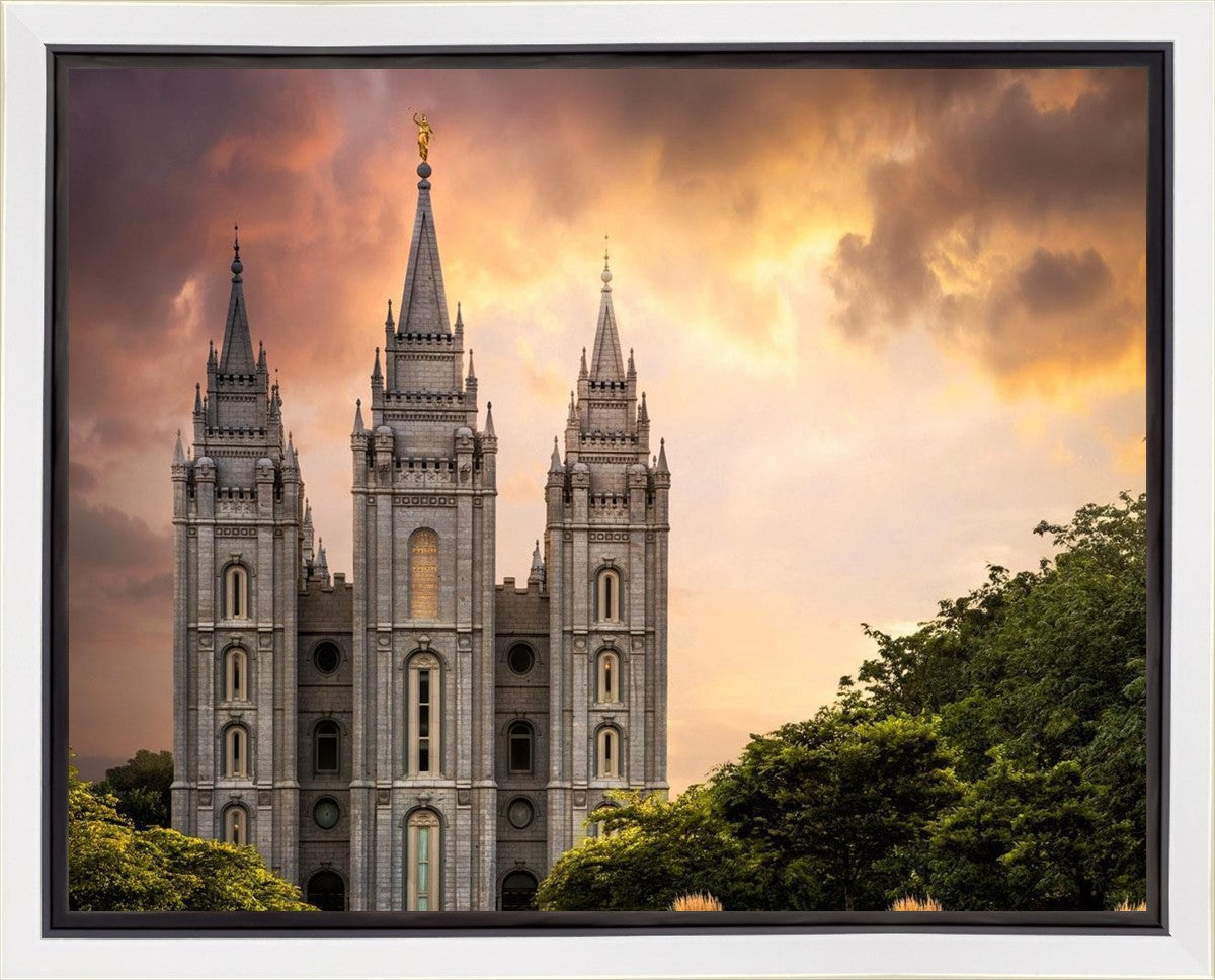 Salt Lake Temple Through the Clouds