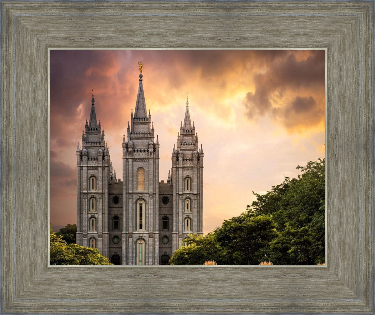 Salt Lake Temple Through the Clouds