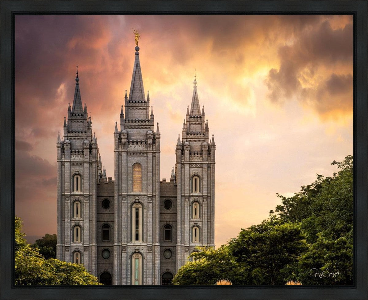 Salt Lake Temple Through the Clouds