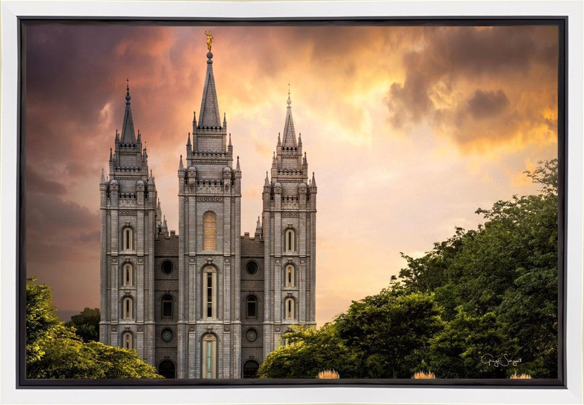 Salt Lake Temple Through the Clouds