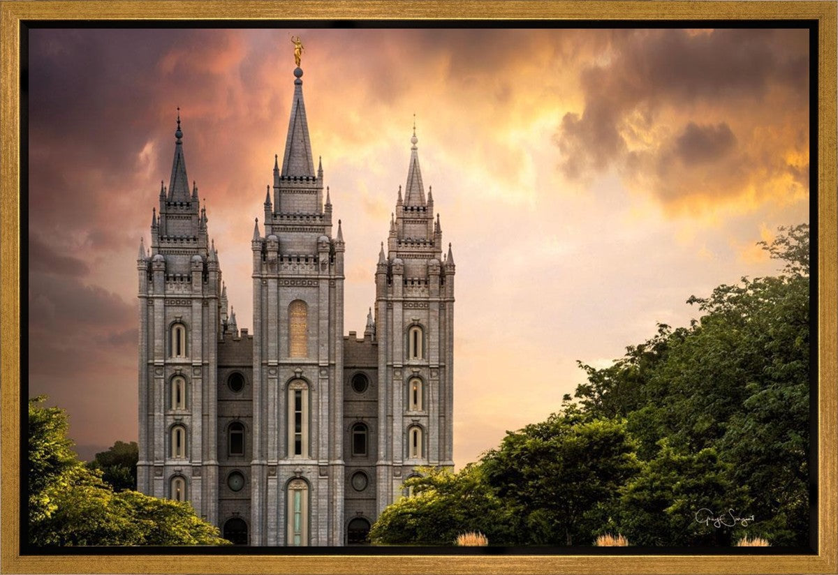 Salt Lake Temple Through the Clouds