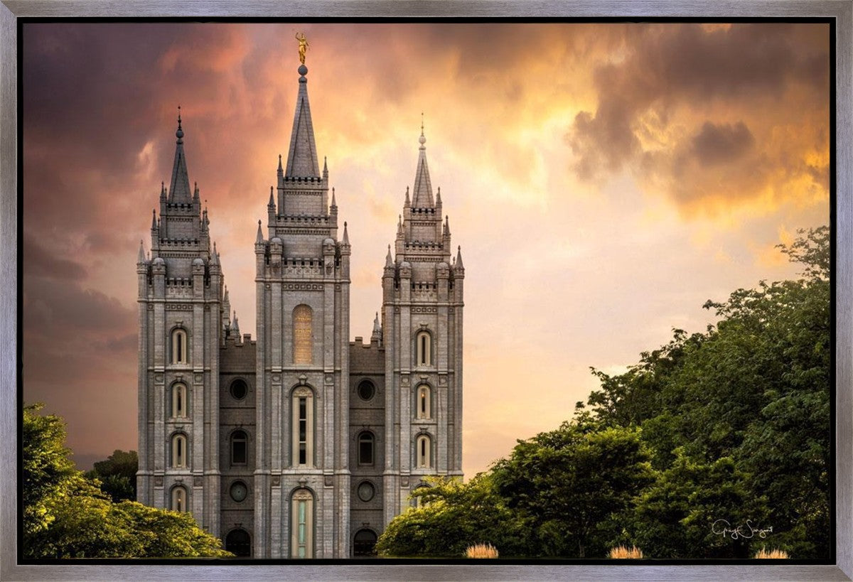 Salt Lake Temple Through the Clouds