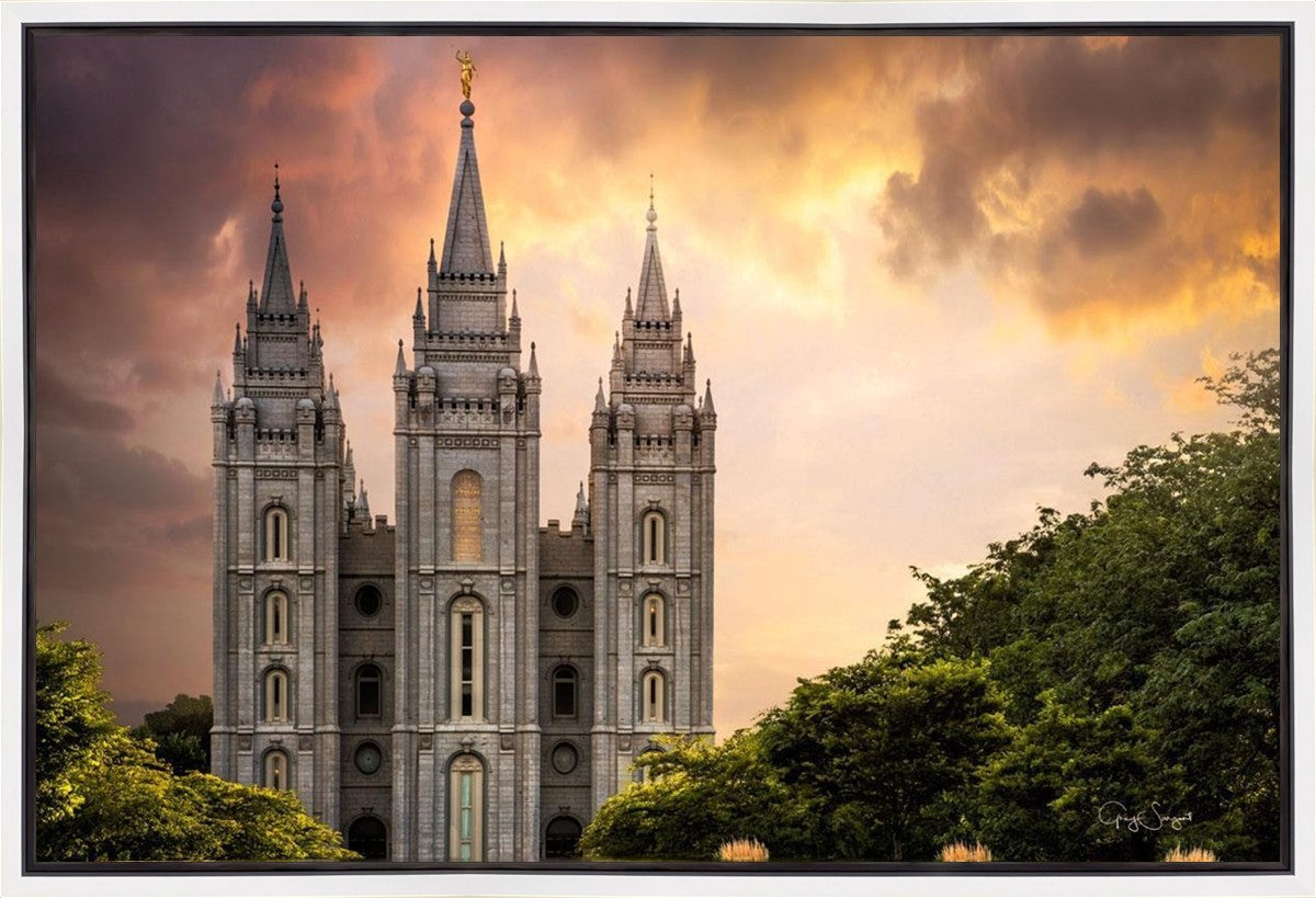 Salt Lake Temple Through the Clouds