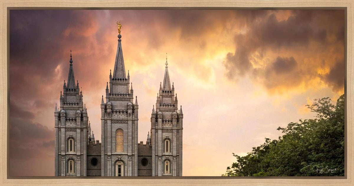 Salt Lake Temple Through the Clouds