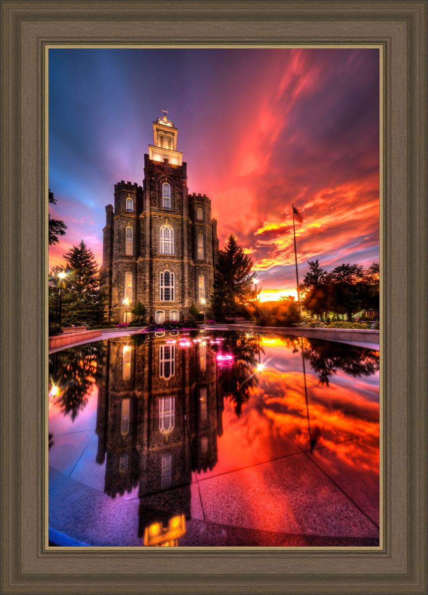 Logan Utah Fiery Sunset