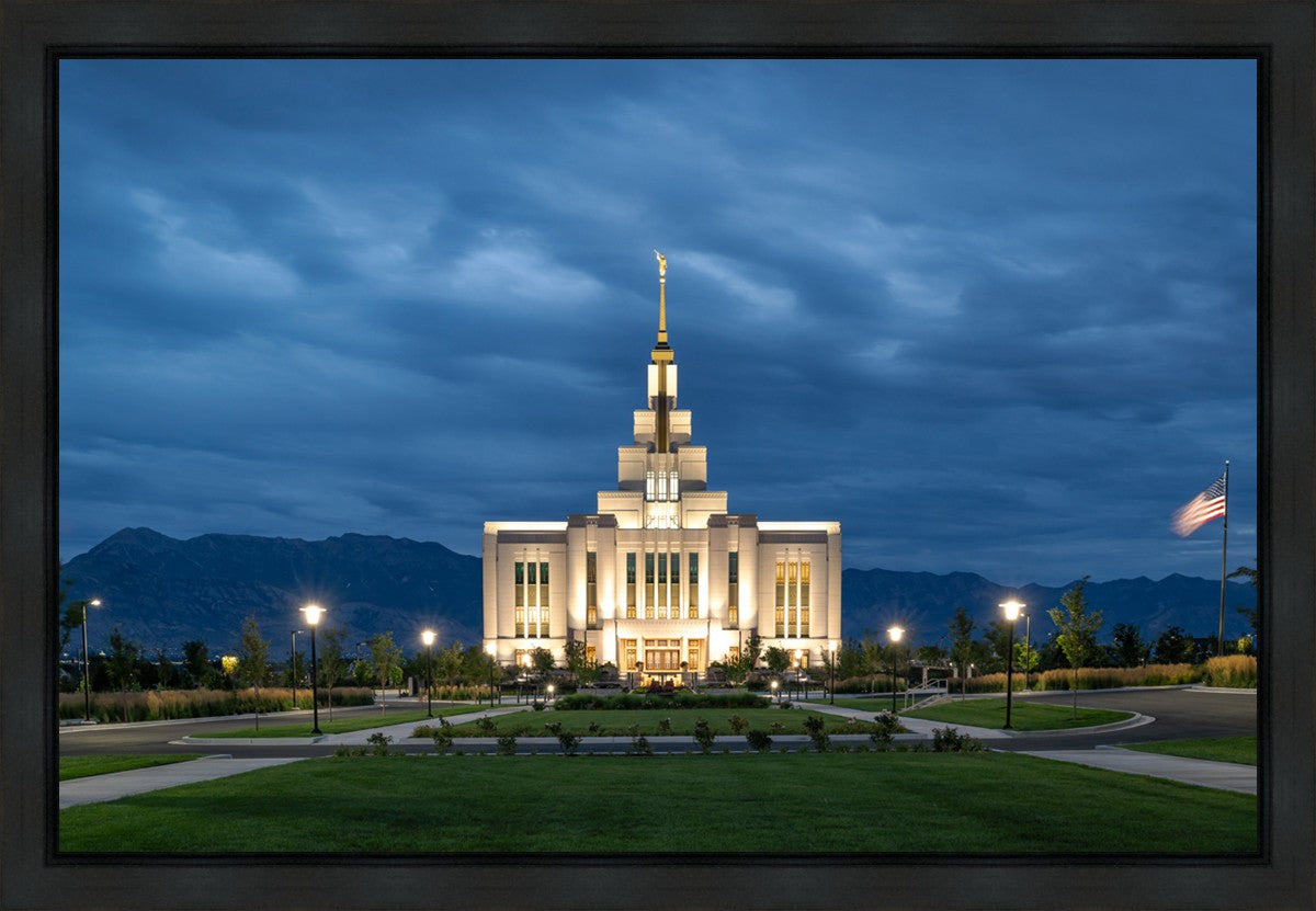 Saratoga Springs Utah Blue Night