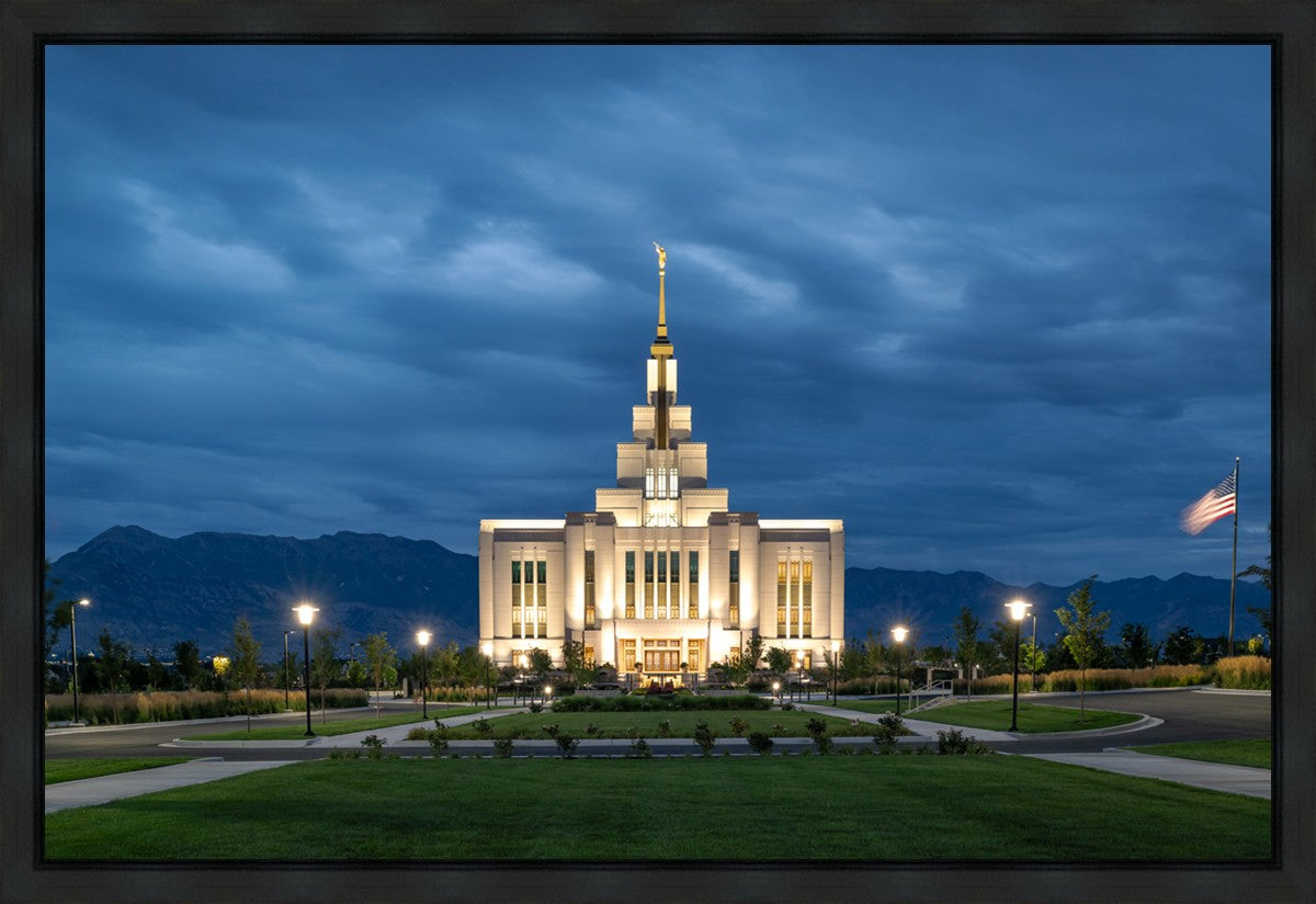 Saratoga Springs Utah Blue Night