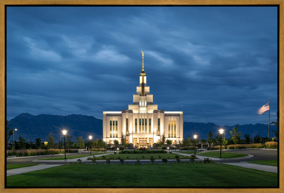 Saratoga Springs Utah Blue Night