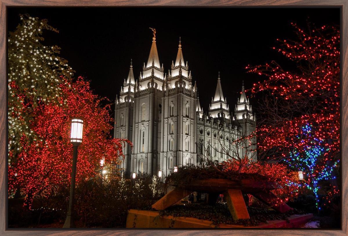 Salt Lake City Temple Lights Aglow