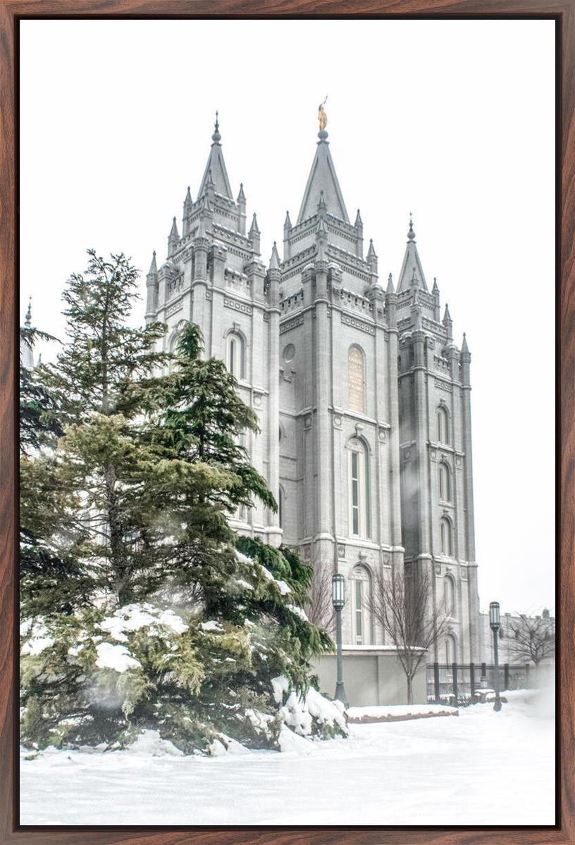 Salt Lake City Temple Evergreen Christmas