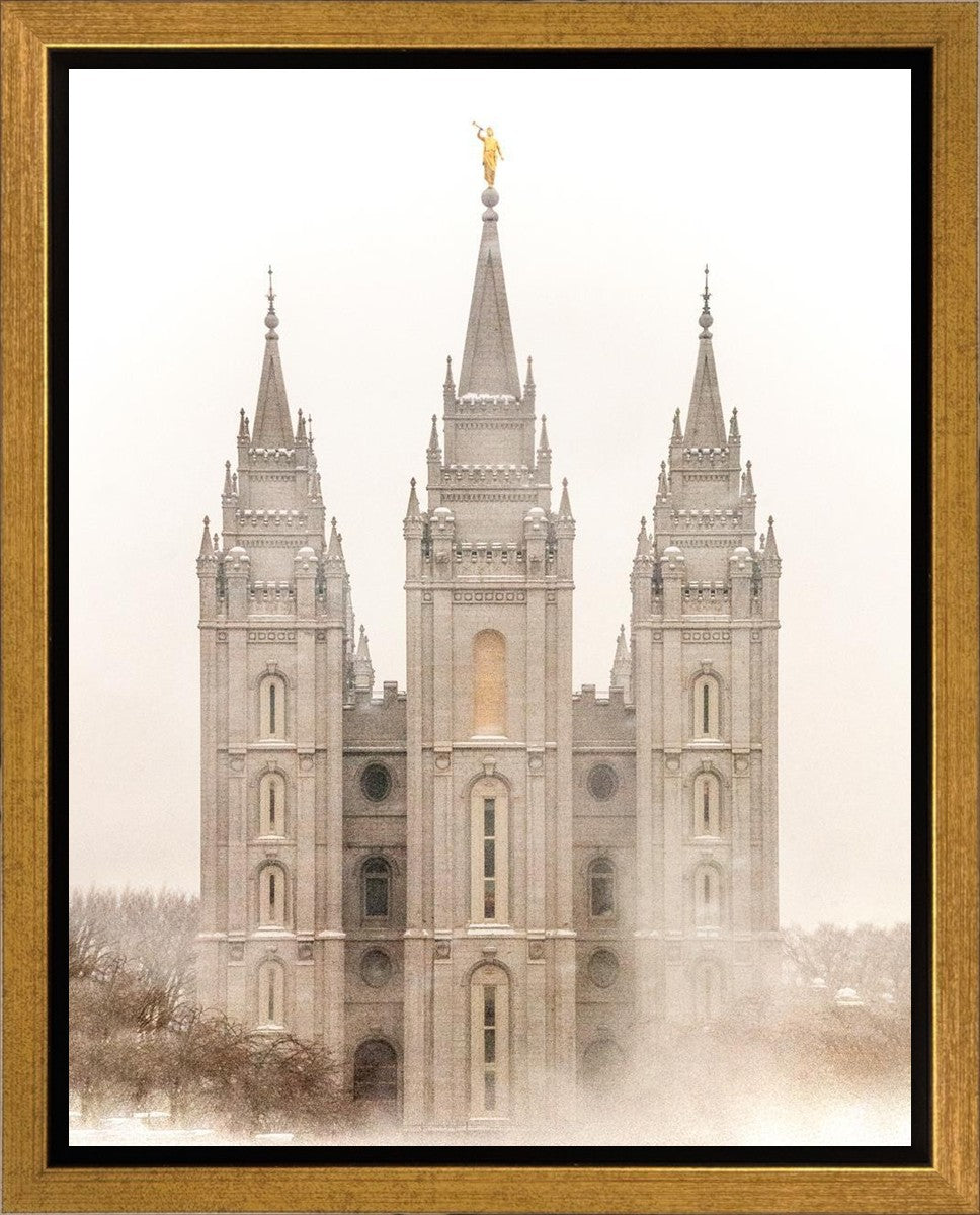 Salt Lake City Temple Quiet Misty Morning Gallery Wrap