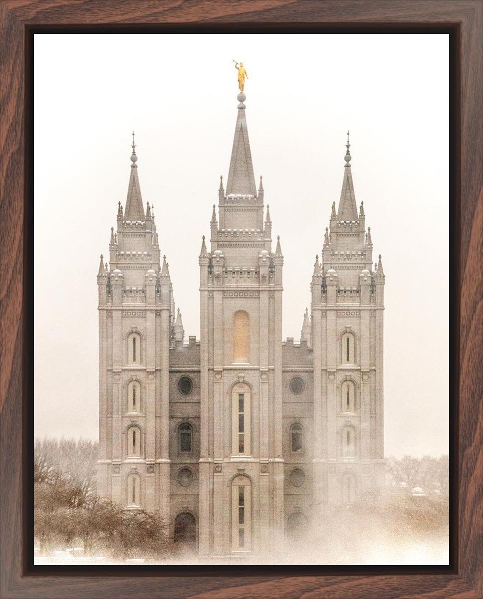 Salt Lake City Temple Quiet Misty Morning