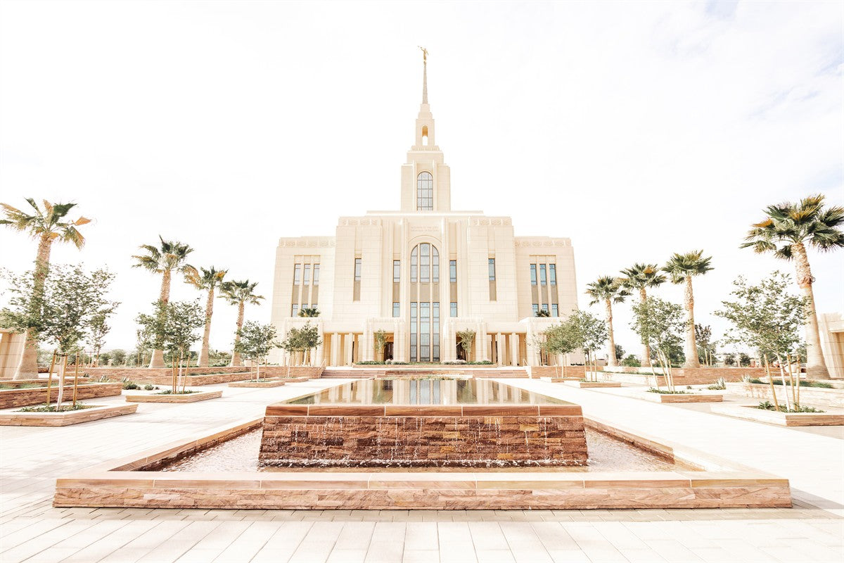 Sweet is The Work Red Cliffs Utah Temple Large Wall Art