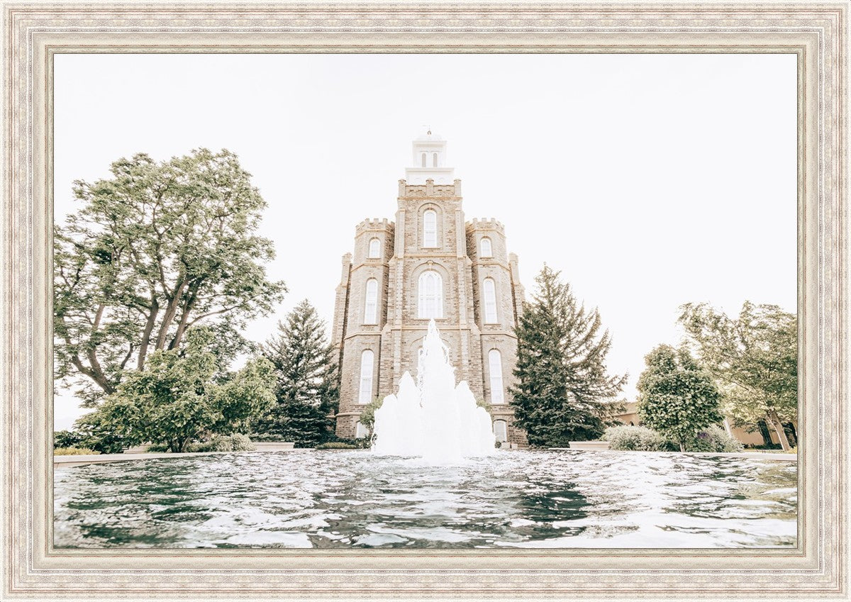 Sweet is The Work Logan Utah Temple Large Wall Art