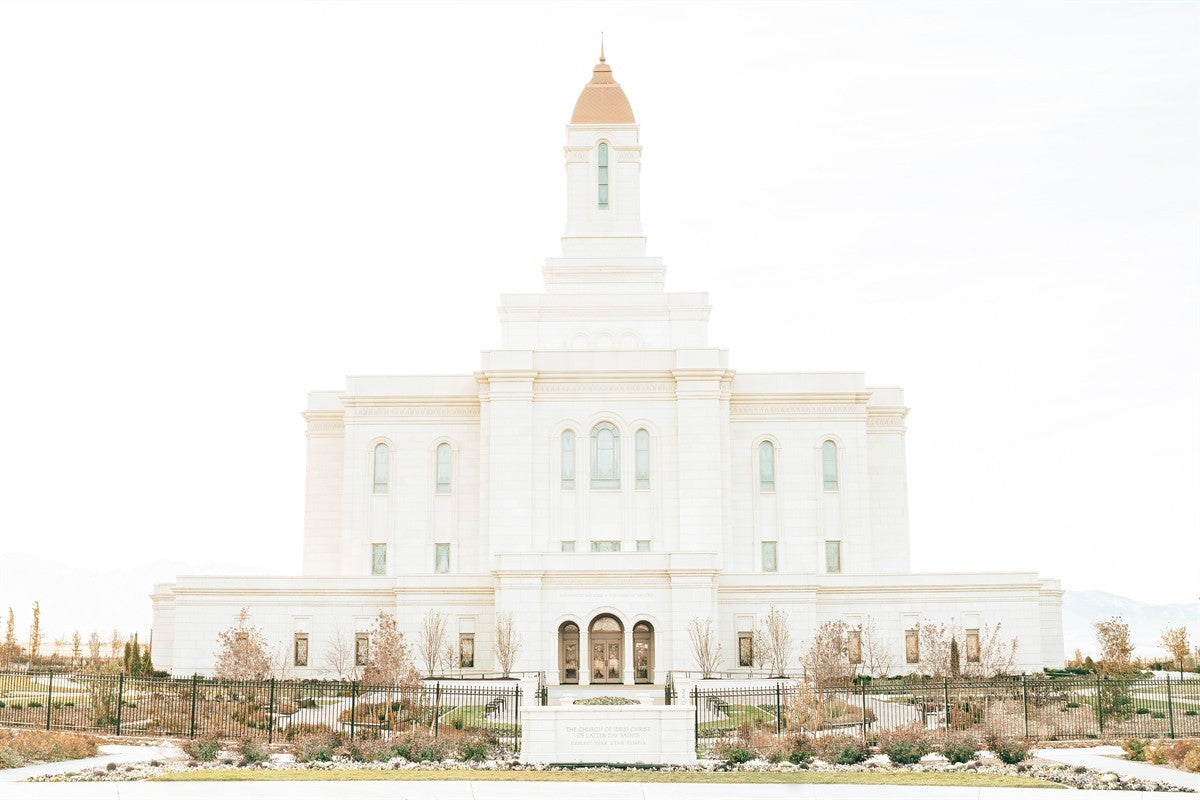 Sweet is The Work Deseret Peak Utah Temple Gallery Wrap