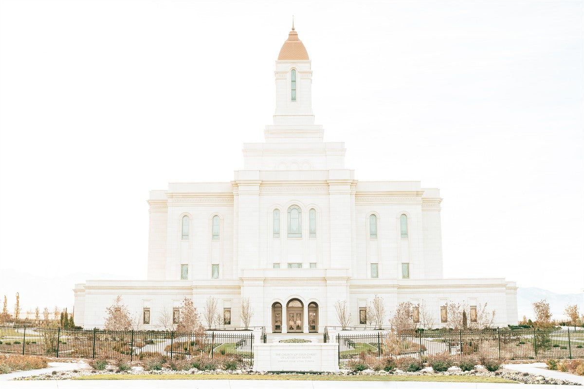 Sweet is The Work Deseret Peak Utah Temple Large Wall Art