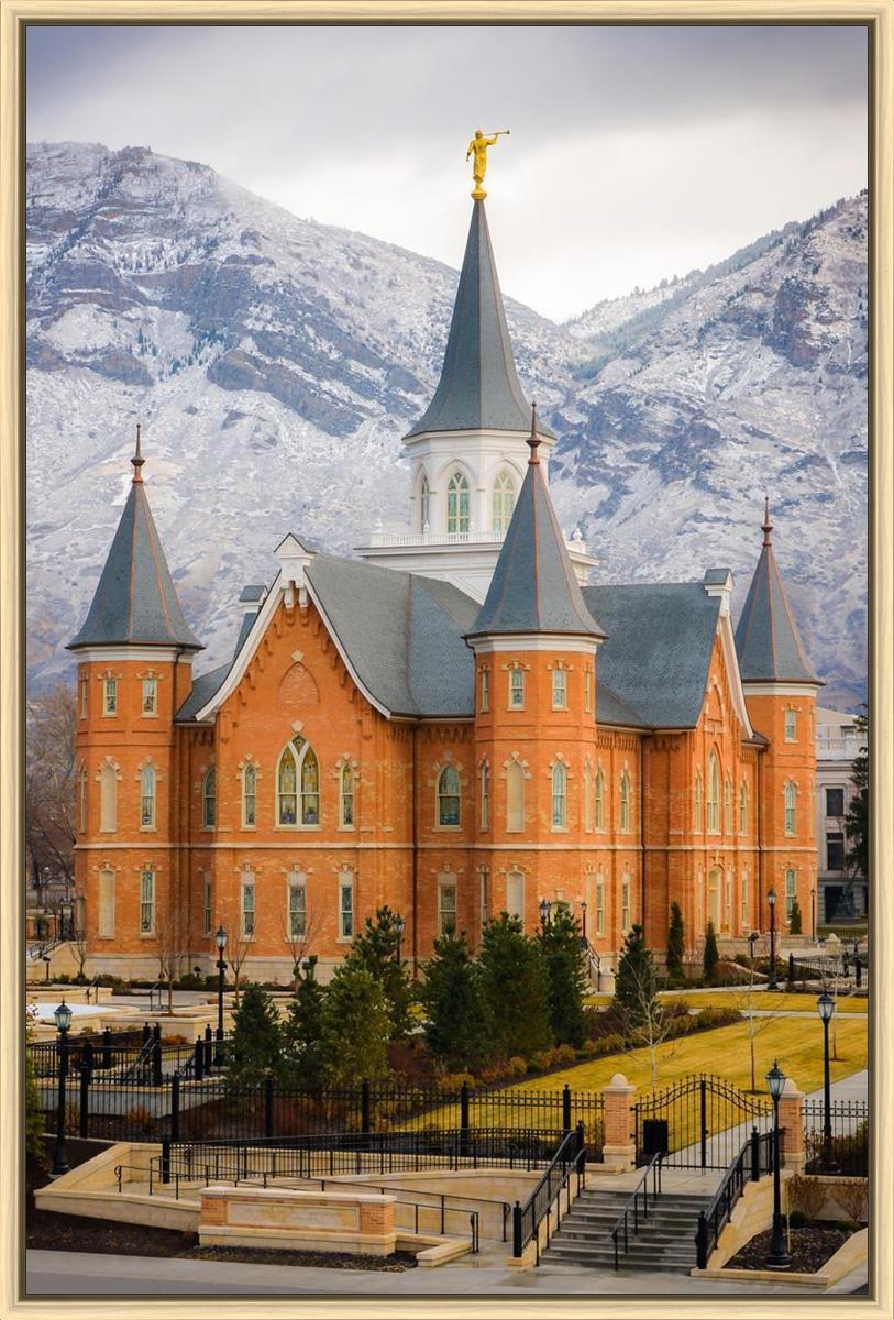 Provo City Center Temple - Snowy Mountains
