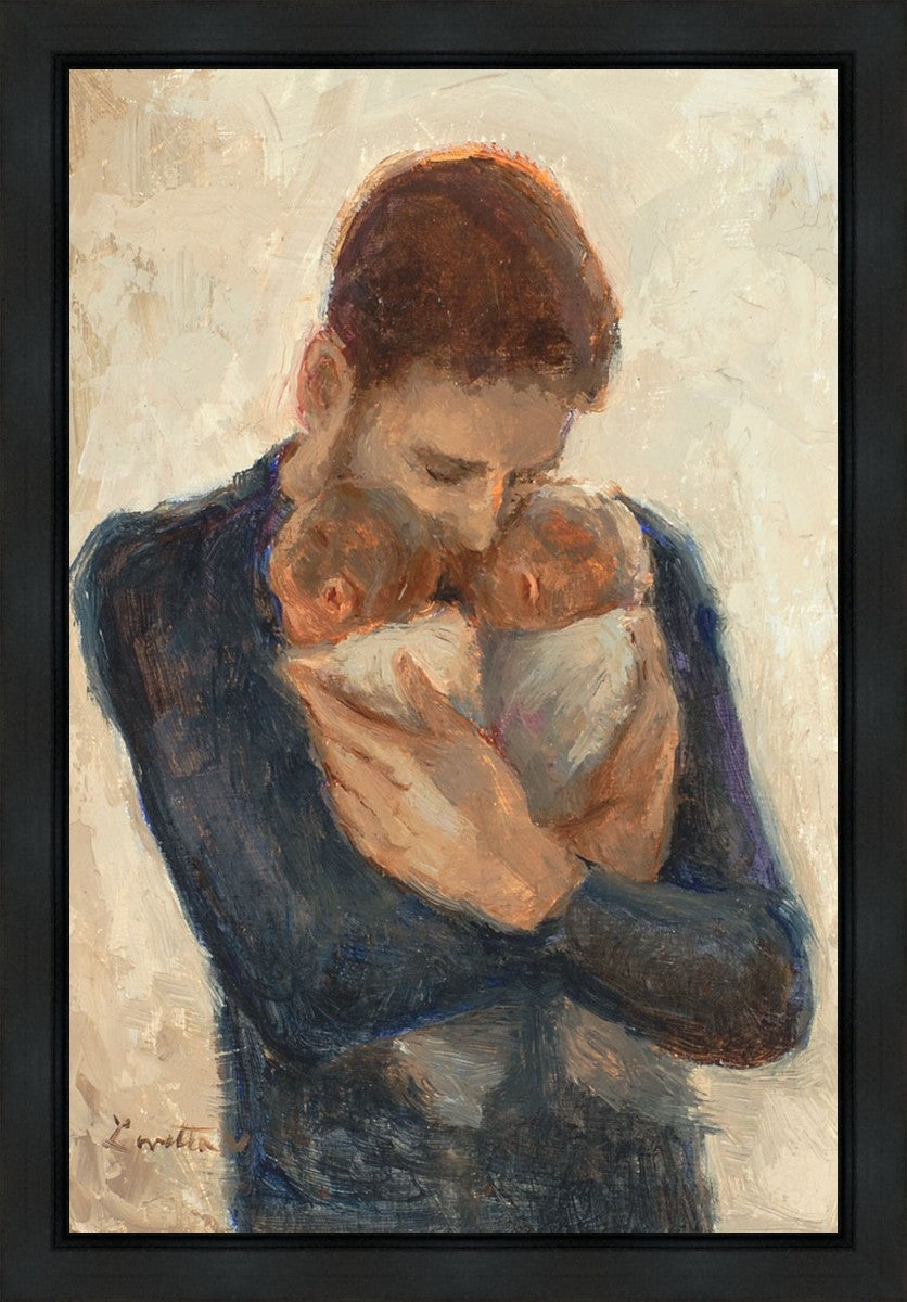 Father With Twins