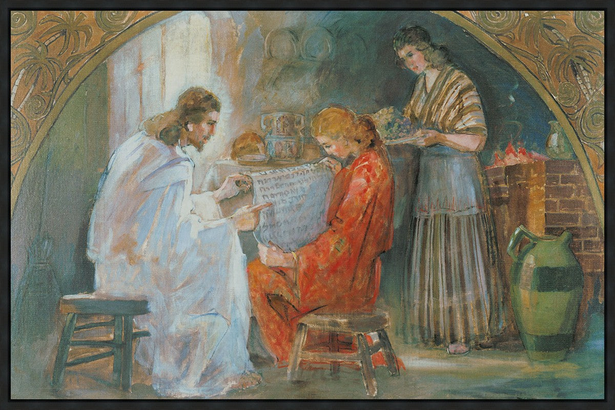 Christ With Mary And Martha Large Wall Art Gallery Wrap