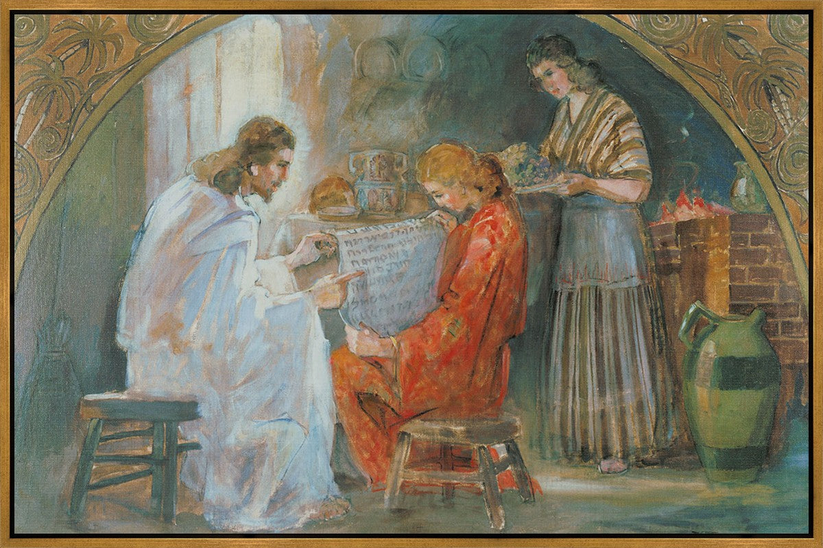 Christ With Mary And Martha Large Wall Art Gallery Wrap
