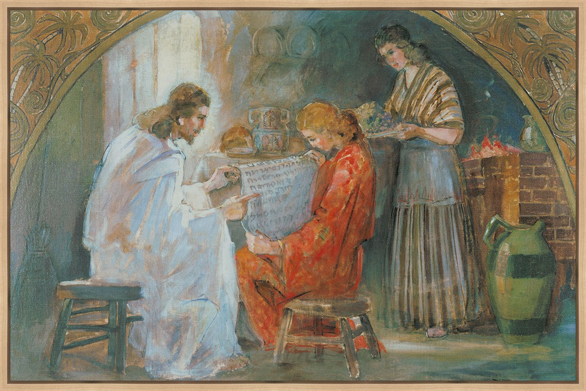 Christ With Mary And Martha Large Wall Art Gallery Wrap