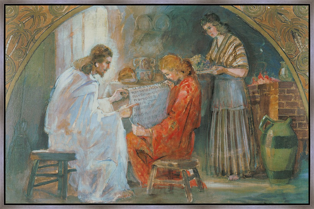 Christ With Mary And Martha Large Wall Art Gallery Wrap