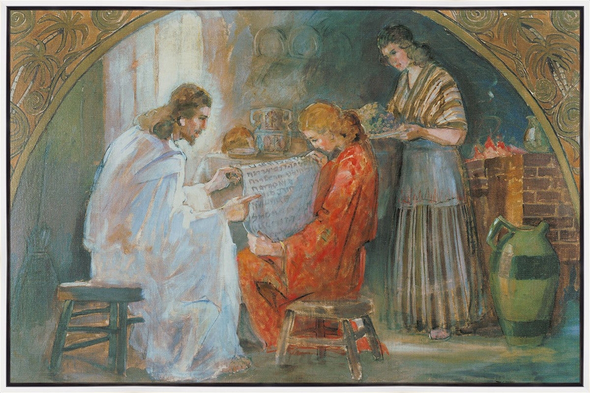 Christ With Mary And Martha Large Wall Art Gallery Wrap