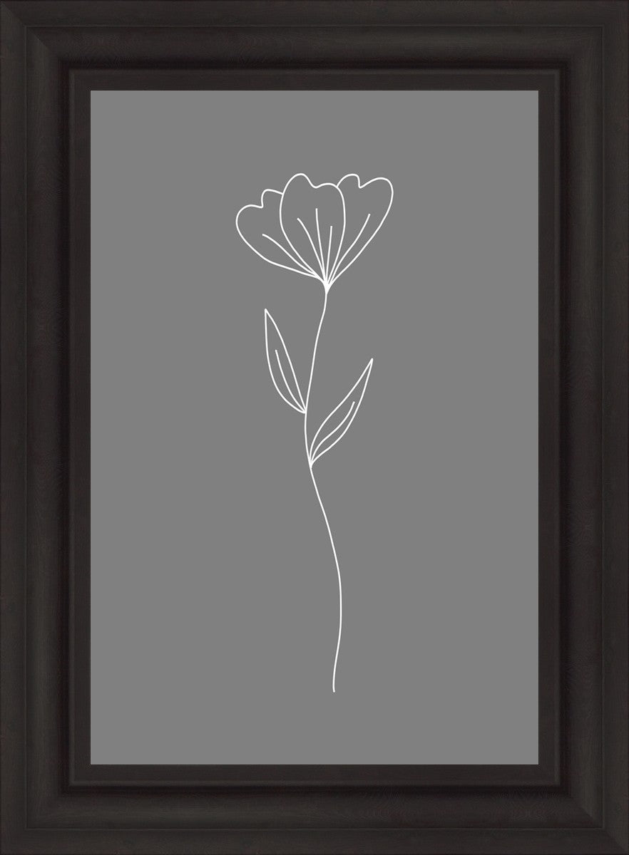 Minimalist Flower Gray