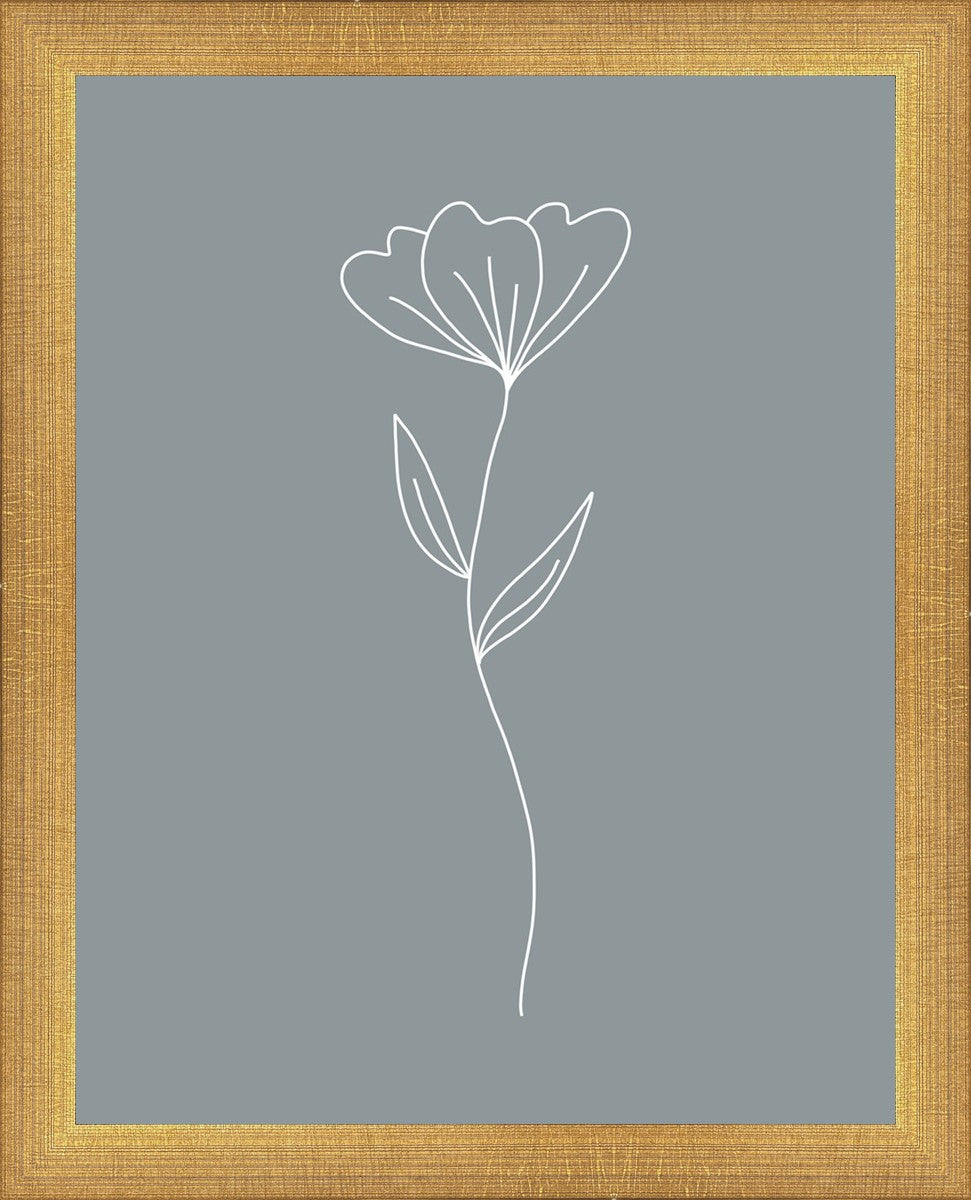 Minimalist Flower Blue
