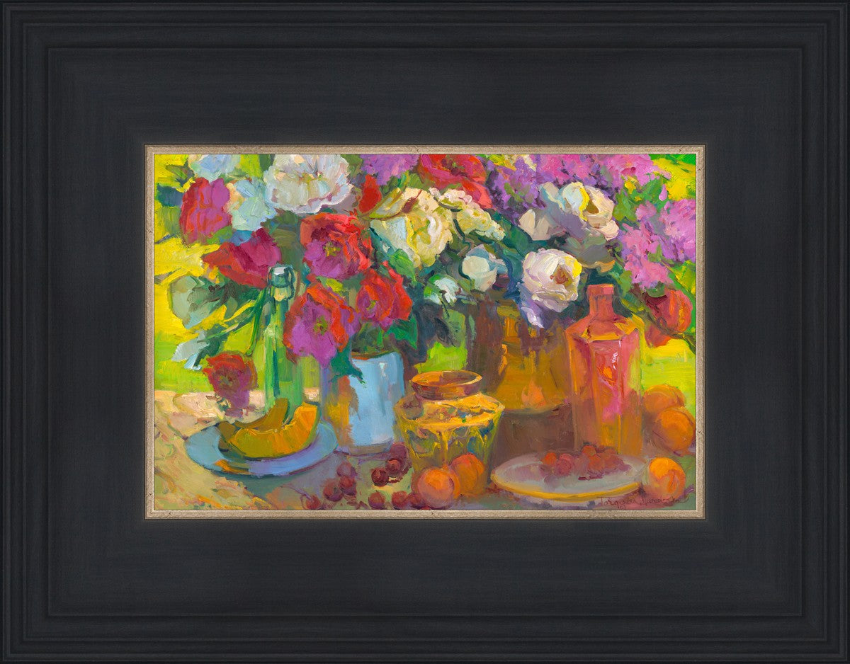 Cantaloupe and Roses
