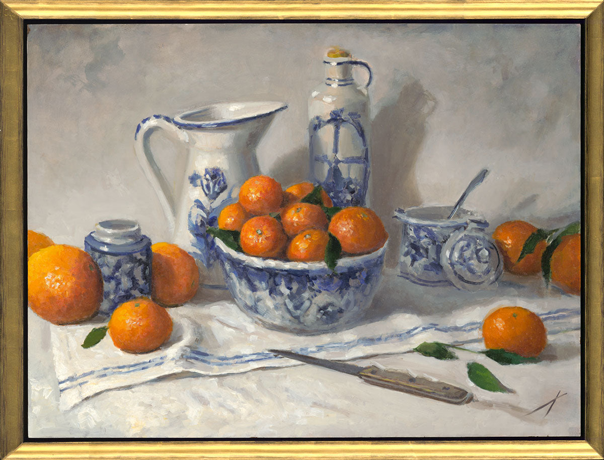 Delft and Oranges Original Artwork