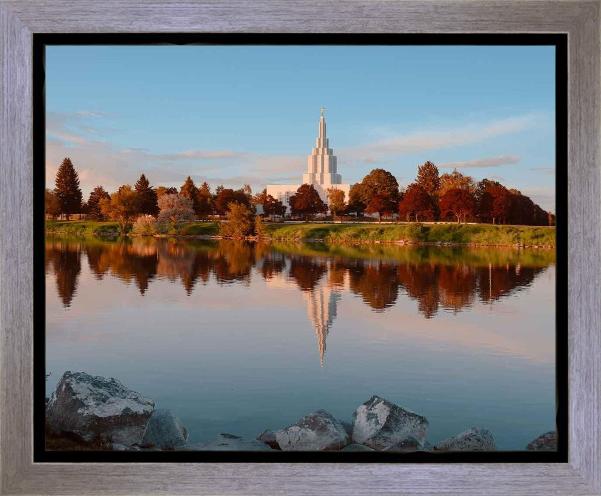 Idaho Falls Sunset on the River Gallery Wrap