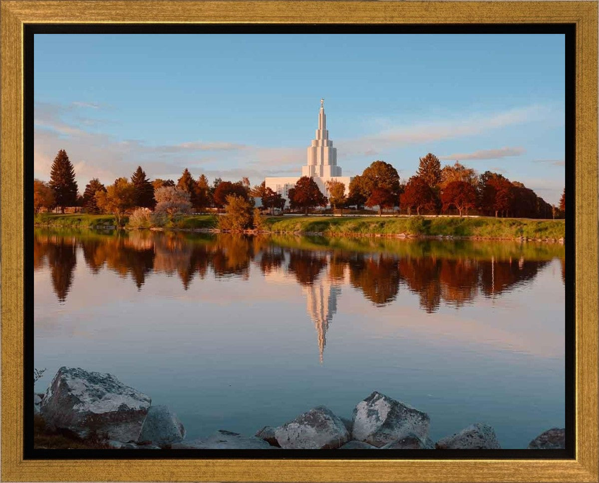 Idaho Falls Sunset on the River Gallery Wrap