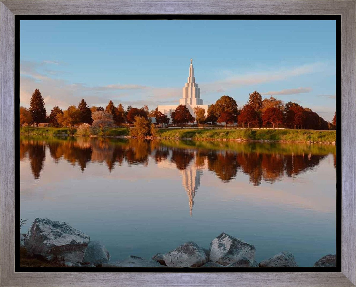 Idaho Falls Sunset on the River Gallery Wrap
