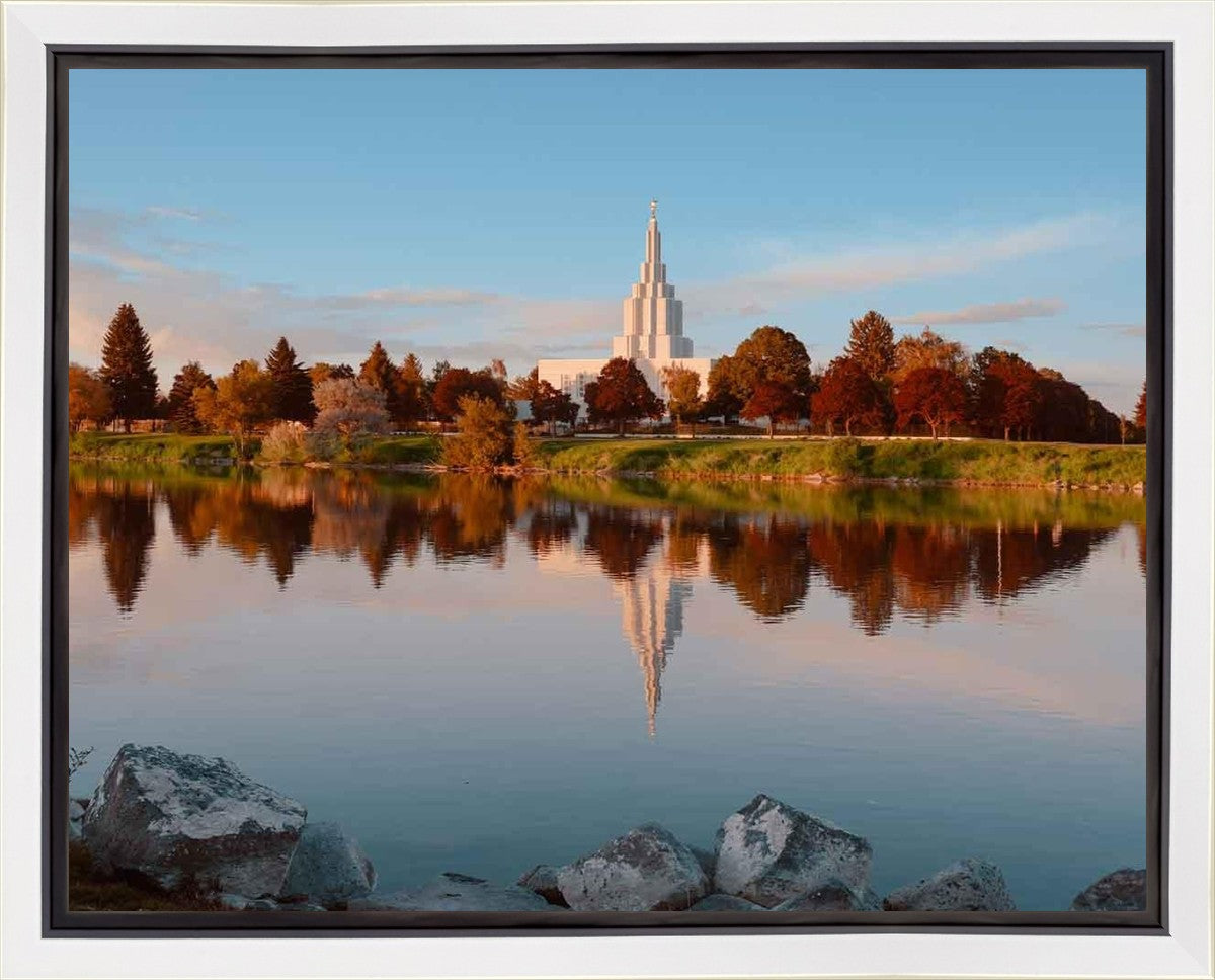 Idaho Falls Sunset on the River Gallery Wrap