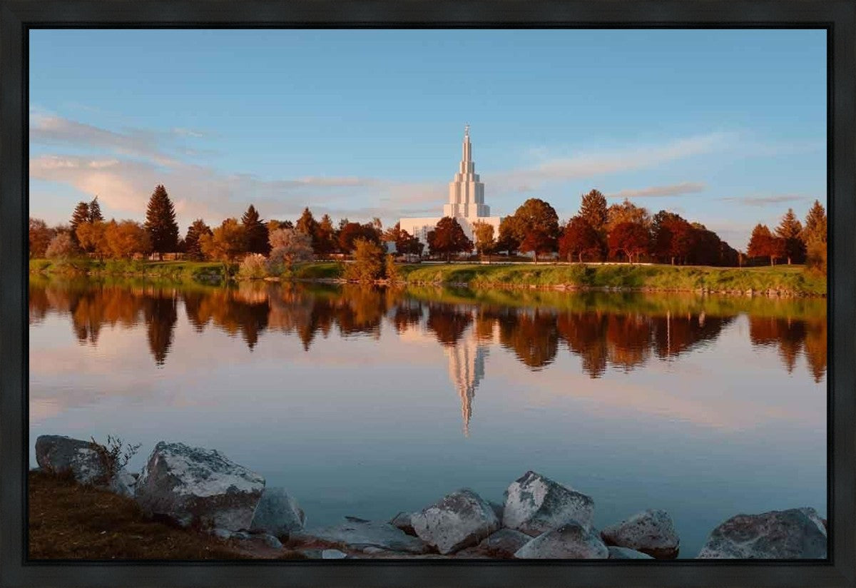 Idaho Falls Sunset on the River Gallery Wrap