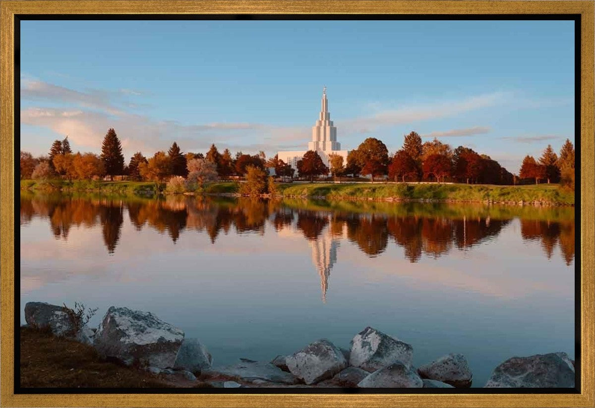 Idaho Falls Sunset on the River Gallery Wrap